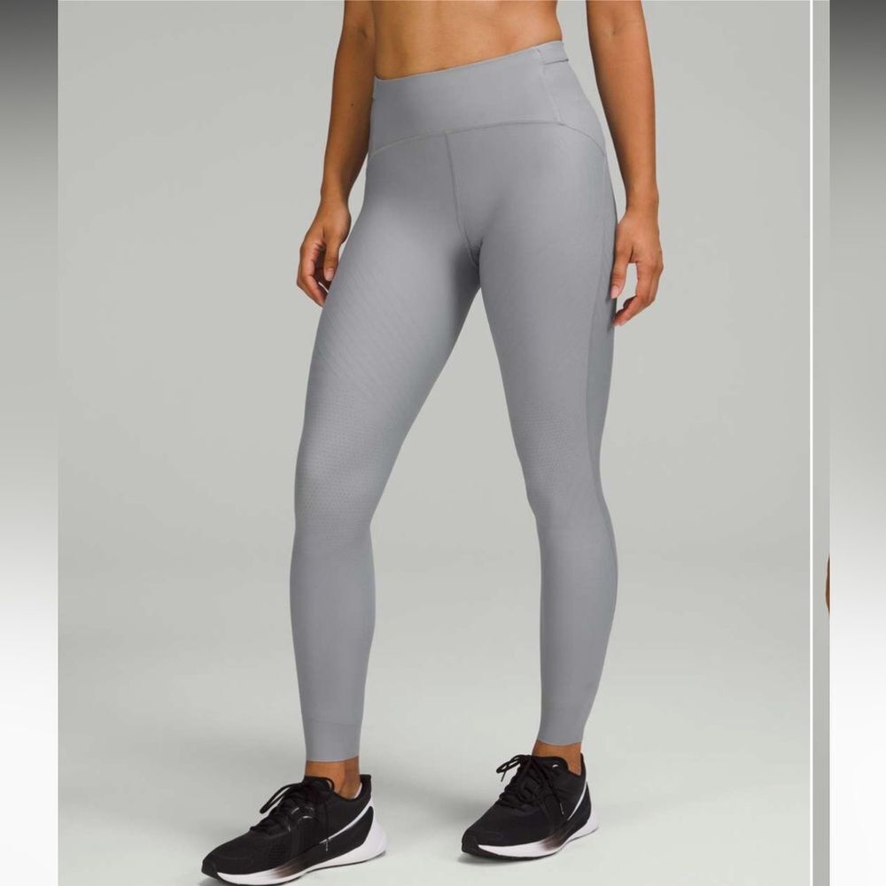 Lululemon SenseKnit High-Rise Running Tight 28" Rhino Grey Women's Size 2 - Picture 2 of 13